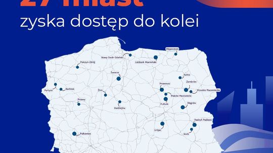 Lidzbark Warmiński wśród miast, które mają zyskać nowe połączenia kolejowe. Jest ważny zapis w planach państwa