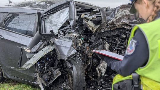 Śmiertelny wypadek w Skoczach. Kierowca Hyundaia nie przeżył