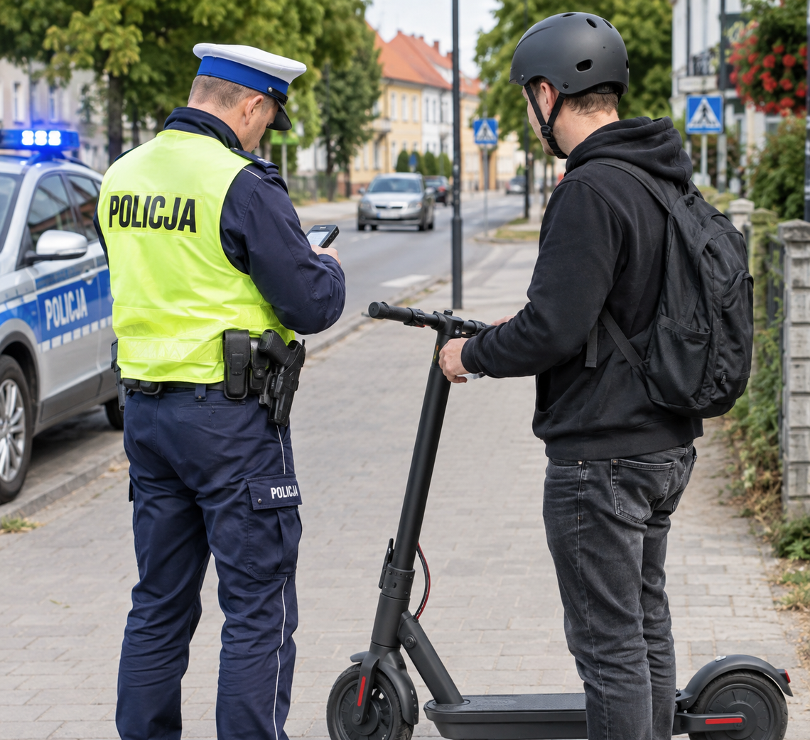 Były kontrole, mandaty i pouczenia. Policjanci z Lidzbarka Warmińskiego kontrolowali użytkowników hulajnóg Były kontrole, mandaty i pouczenia. Policjanci z Lidzbarka Warmińskiego kontrolowali użytkowników hulajnóg