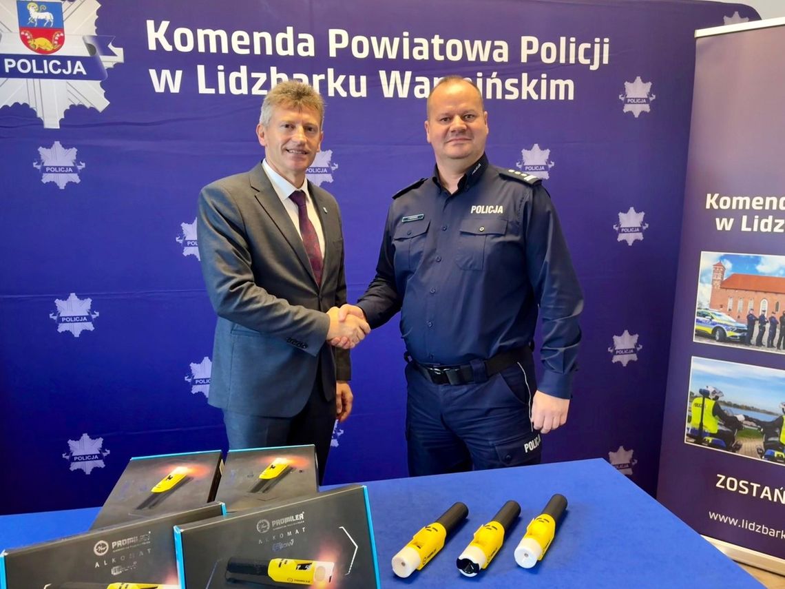 Lidzbark Warmiński: nowe alkomaty dla policji. Już pierwsze kontrole pokazują, że były potrzebne