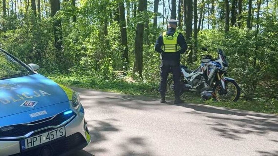 Zderzenie z sarną. Motocyklista trafił do szpitala