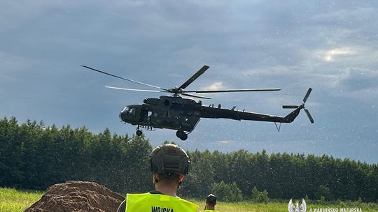 Przerwany wał na rzece Dzierzgoń