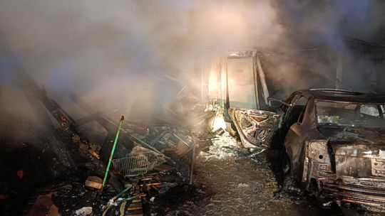 Pożar budynku gospodarczego Pożar budynku gospodarczego