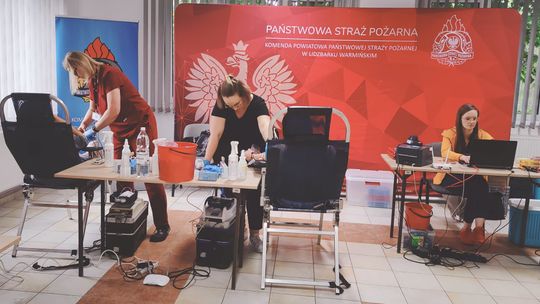 Zbiórka krwi u strażaków