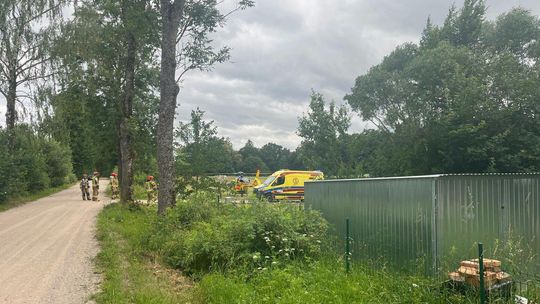 Wypadek na szutrowej drodze