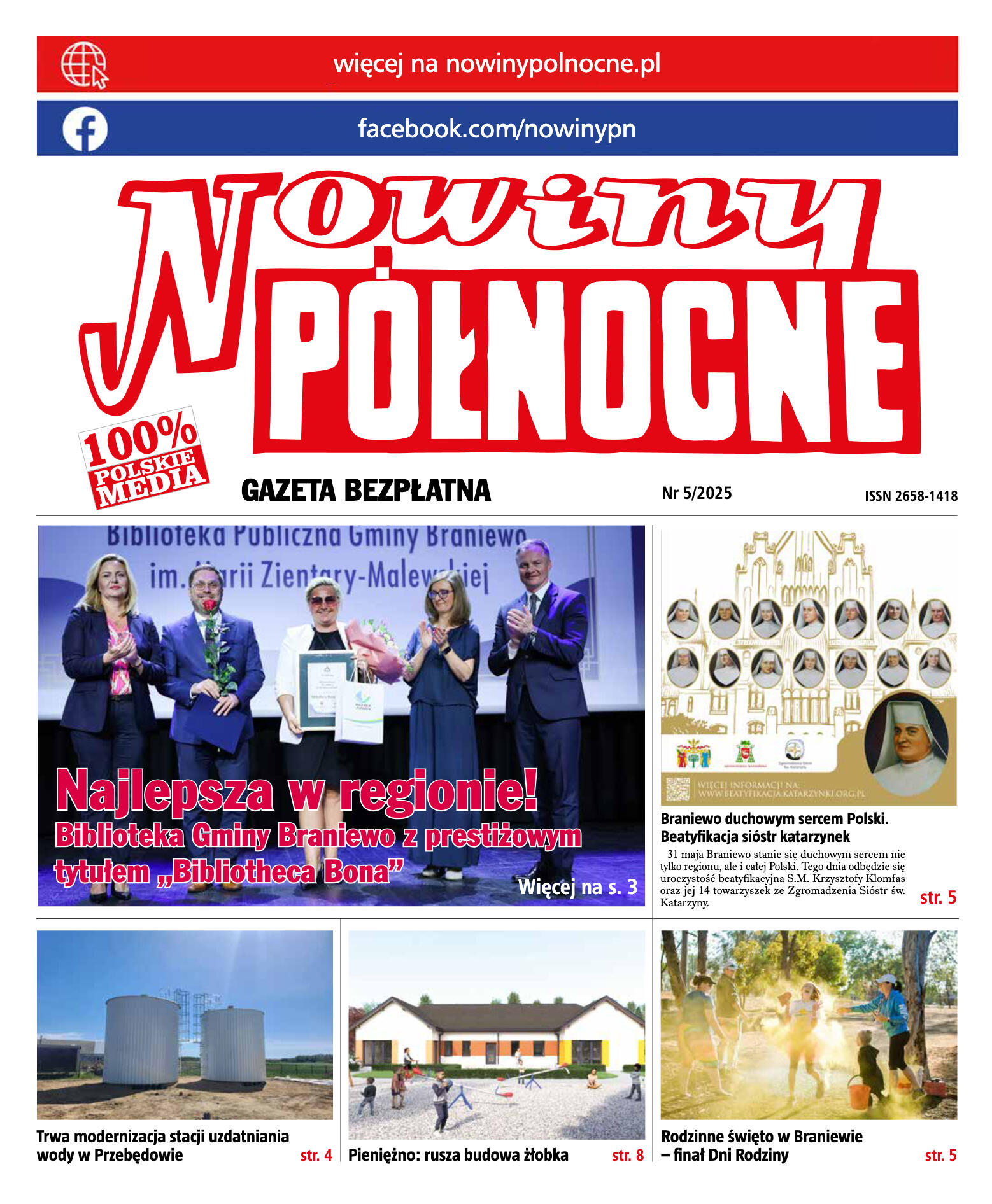 Nowiny Północne, maj 2025 - strona 1