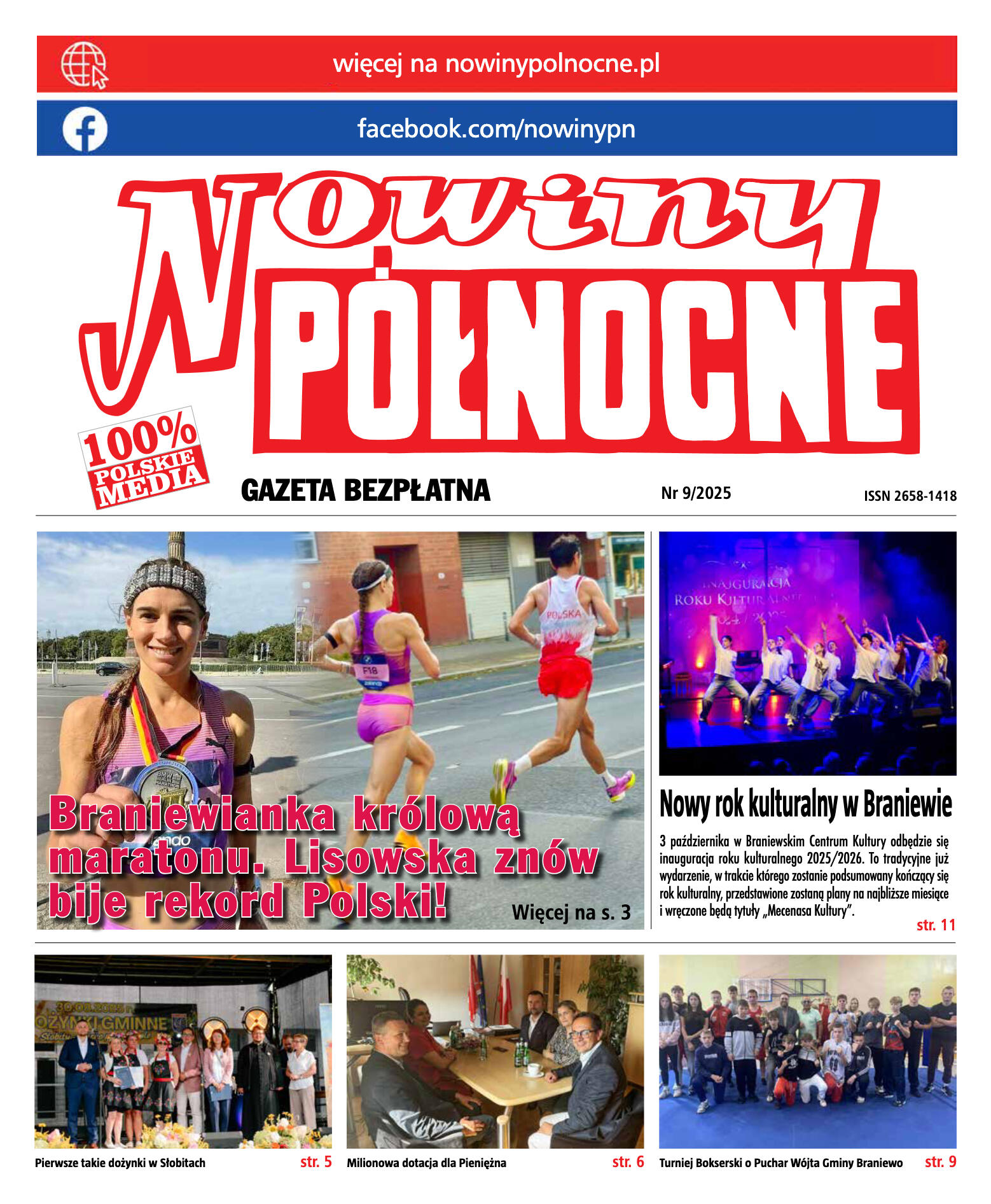 Nowiny Północne, wrzesień 2025 - strona 1