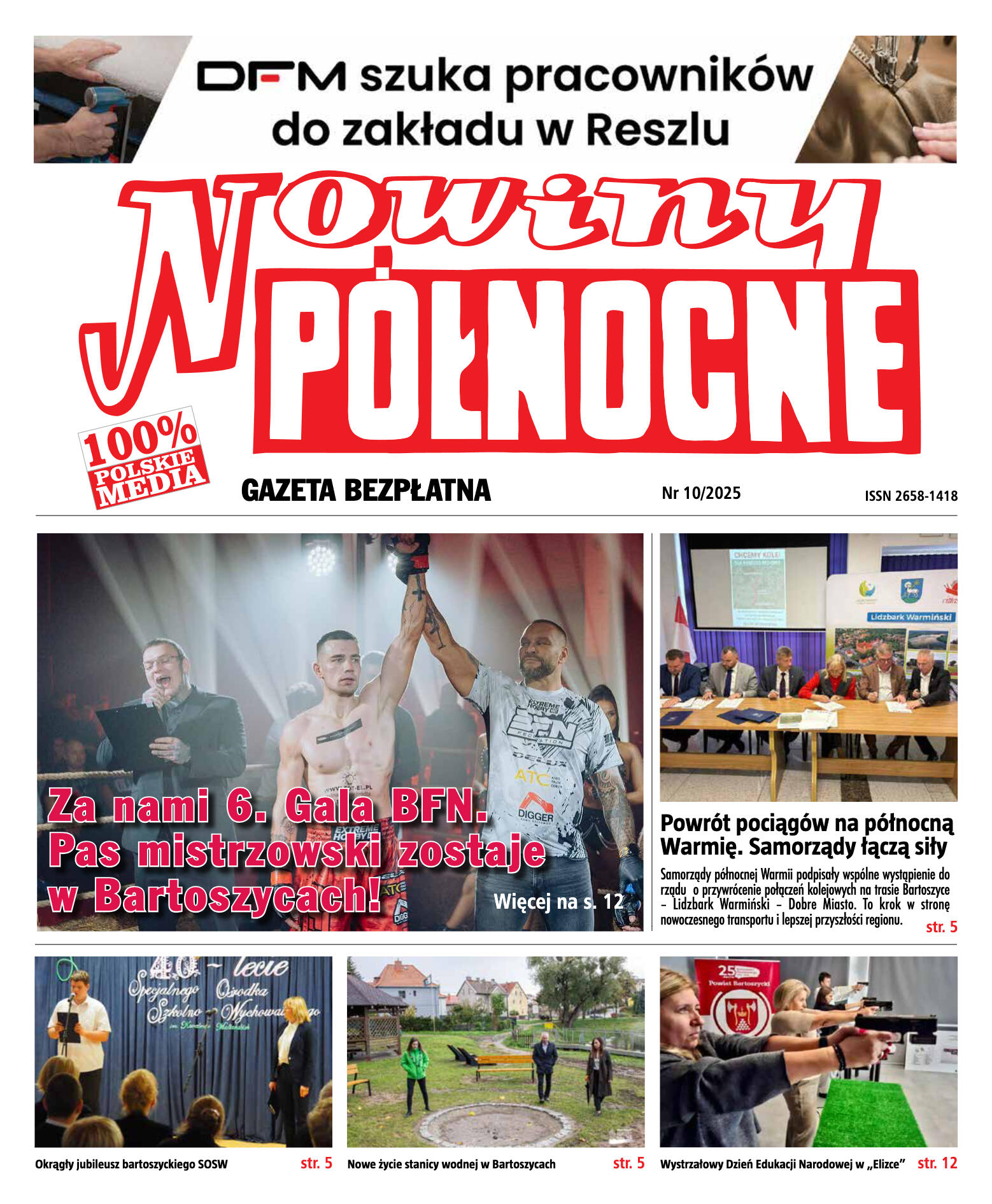 Nowiny Północne, październik 2025 - strona 1