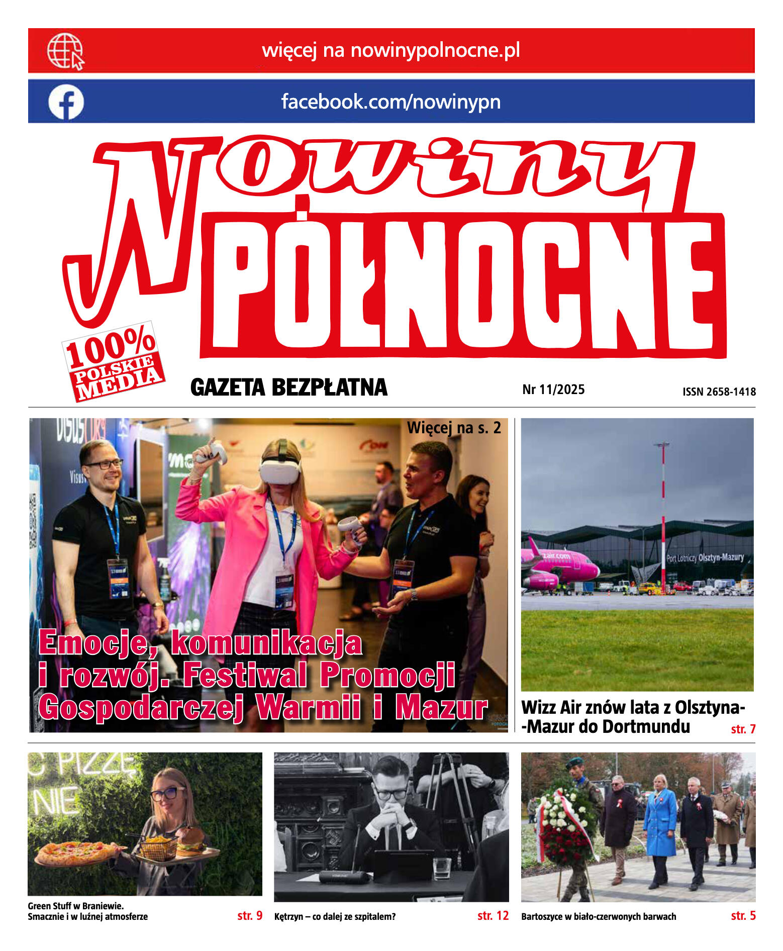 Nowiny Północne, listopad 2025 - strona 1