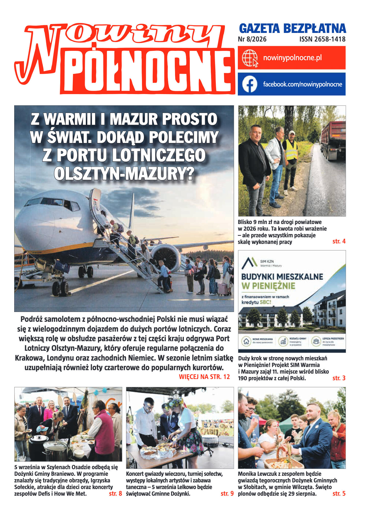 Nowiny Północne, sierpień 2026 - strona 1